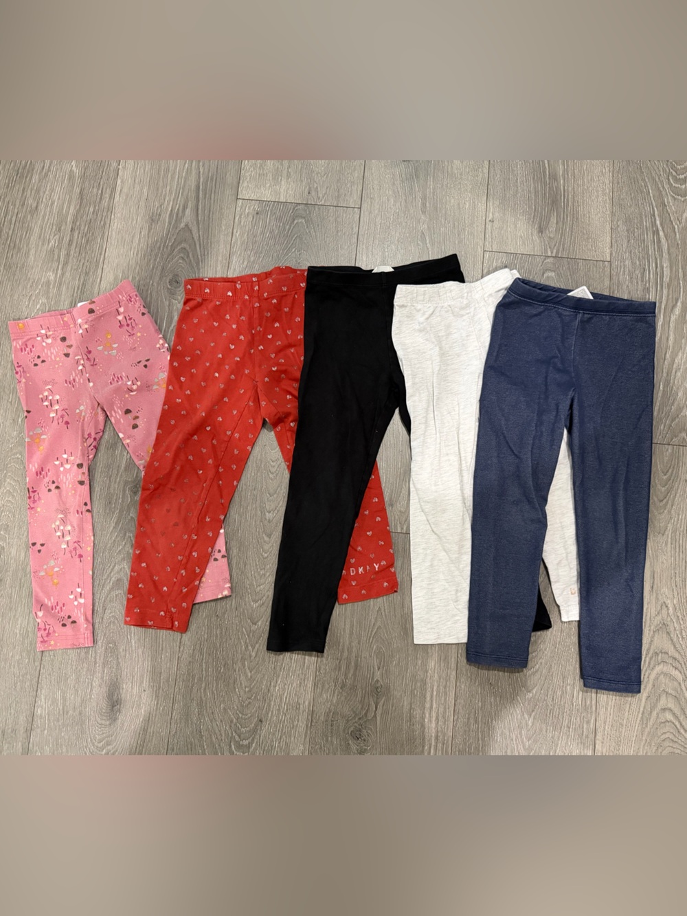 Bundle of five girls leggings size 4